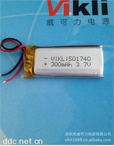  锂聚合电池501740 3.7V300MAH